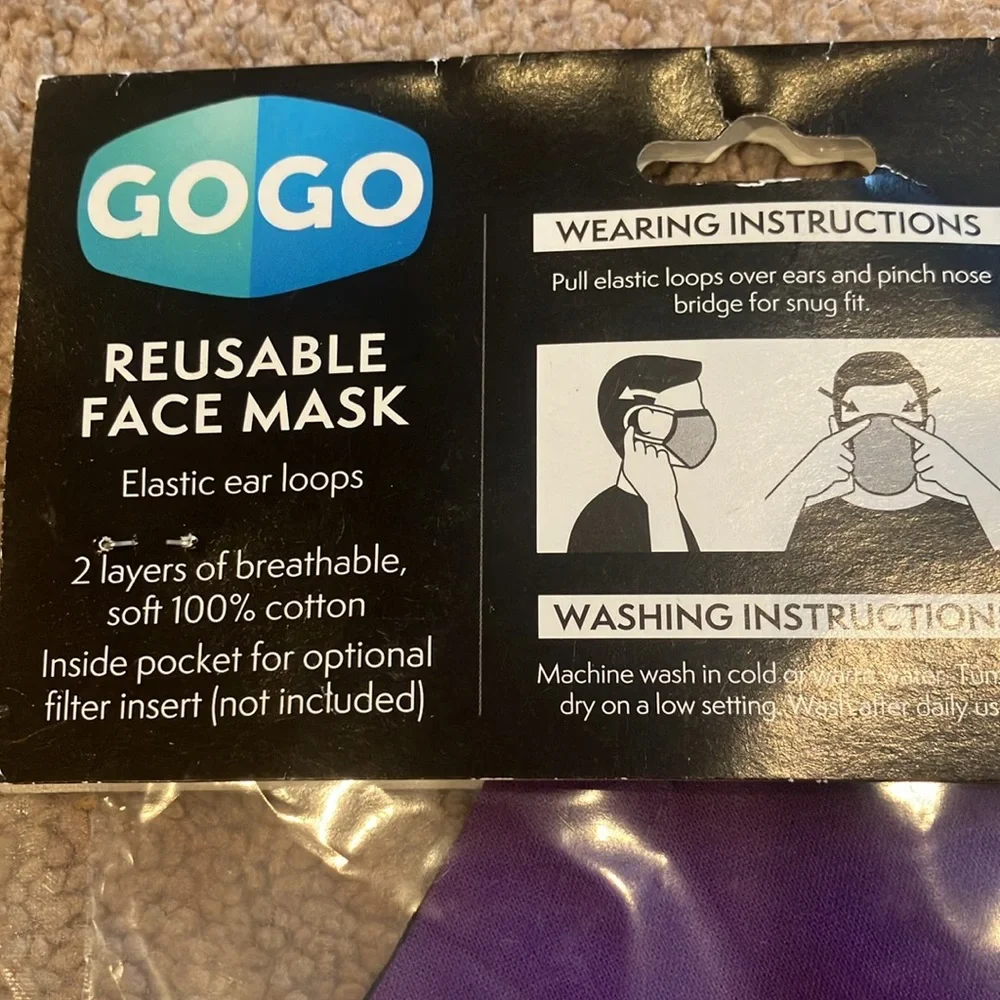 GoGo face mask NWT